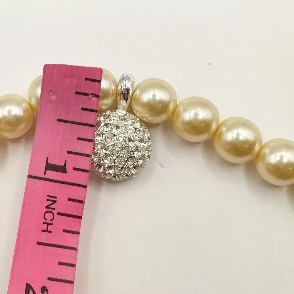 Jones New York Necklace Faux Pearl Pendant JNY Costume Jewelry Retro